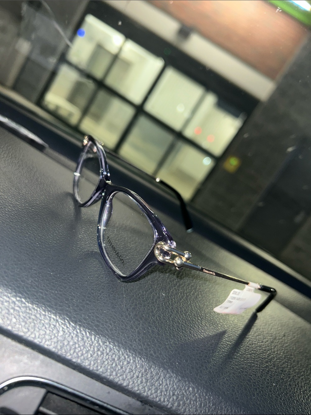 Tiffany & Co. Translucent Lavender Cat-Eye Glasses with Silver Accents